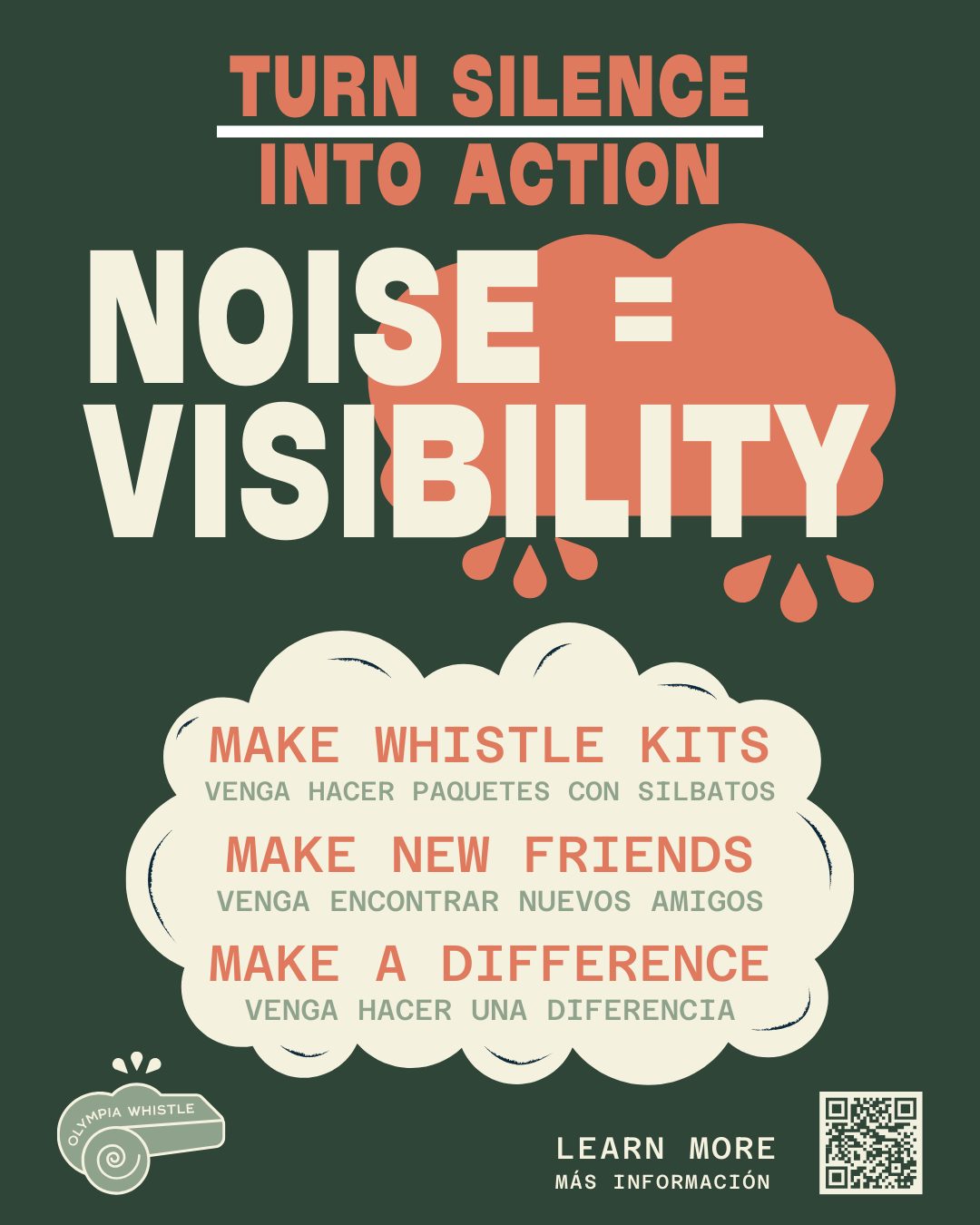 Flyer for Oly Whistles Work Party