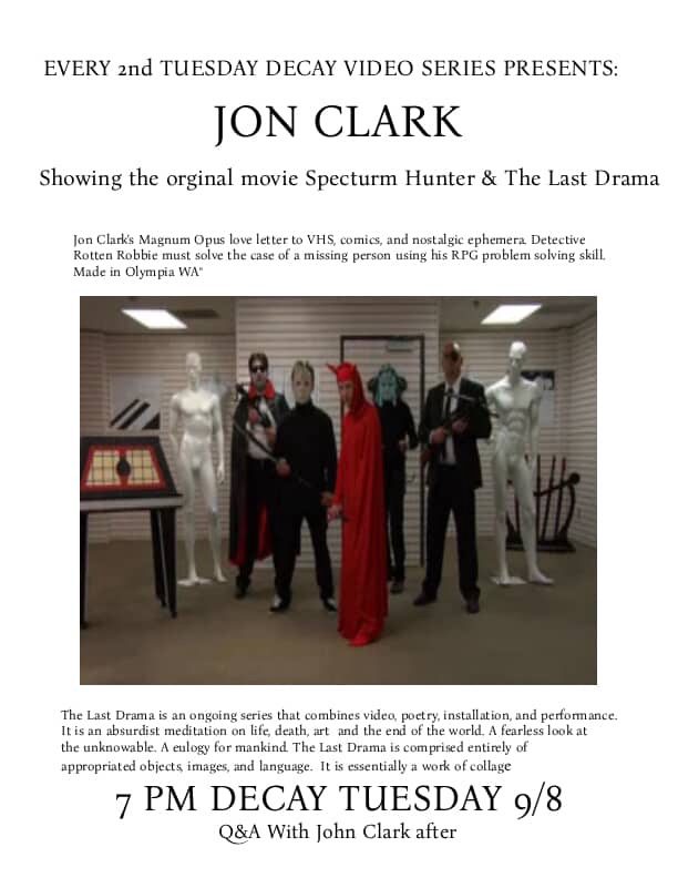Flyer for Local Video Artist Retrospective